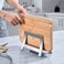 xuenair Xuenair Cutting Board Rack Auto Width Adjustable Holder Stand for Countertop or Cabinet Silver