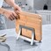 xuenair Xuenair Cutting Board Rack Auto Width Adjustable Holder Stand for Countertop or Cabinet Silver