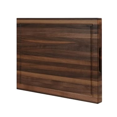 CONSDAN Walnut Cutting Board for Kitchen USA Grown Hardwood 20 x 15 with Invisible Inner Handle Prefinished with FoodGrade Oil Suitable for Kitchen Edge Grain 1 Thick