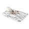 Koville Italian Natural Marble Cutting Board for Kitchen Pastry Bread Macaron Display 12 x 8 Real Stone Slab Marble Cheese Board for Counter Bathroom Perfume Tray Candle Plate Arabescato
