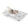 Koville Italian Natural Marble Cutting Board for Kitchen Pastry Bread Macaron Display 12 x 8 Real Stone Slab Marble Cheese Board for Counter Bathroom Perfume Tray Candle Plate Arabescato