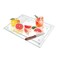 Seelenruhe Tempered Glass Cutting Boards for Kitchen Counter Clear Cutting Boards for Countertop NonSlip HeatResistant Easy to Clean Kitchen Decoration 16x12 12x8 2PCS