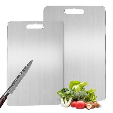 Vehequny Titanium Cutting Board for Kitchen2 Packs Titanium Cutting Board Hygienic Durable Easy to Clean and Safe Ideal Size for Everyday Use