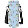 AORTDES Neoprene 1000ML1L Water Bottle Bag Carrier Portable Insulated Bottle Sling Holder Case Pouch with Adjustable Shoulder Strap for Men Women Walking Hiking Running Cute Otters