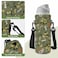 AORTDES Neoprene 1L1000ML Water Bottle Bag Carrier Portable Insulated Bottle Sling Holder Case Pouch with Adjustable Shoulder Strap for Men Women Walking Hiking Running GreenFlowers