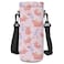 AORTDES Neoprene 500ML Water Bottle Bag Carrier Portable Insulated Bottle Sling Holder Case Pouch with Adjustable Shoulder Strap for Men Women Walking Hiking Running Pink Pig