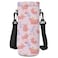 AORTDES Neoprene 500ML Water Bottle Bag Carrier Portable Insulated Bottle Sling Holder Case Pouch with Adjustable Shoulder Strap for Men Women Walking Hiking Running Pink Pig