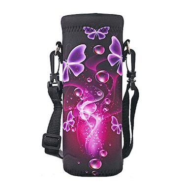 AUPET Water Bottle Bag Carrier24oz32oz Insulated Neoprene bottle Sling Holder Case Pouch Cover for 1000ML750ML Bottles with Shoulder Strap for walking