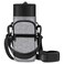 CaseBot Water Bottle Carrier Bag Sling Case Sports Water Bottle Pouch Holder Sleeve with Adjustable Shoulder Hand Strap and 2 Pockets for Men Women Hiking Camping Travelling Gray