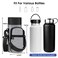 CaseBot Water Bottle Carrier Bag Sling Case Sports Water Bottle Pouch Holder Sleeve with Adjustable Shoulder Hand Strap and 2 Pockets for Men Women Hiking Camping Travelling Gray