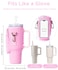 dabria Water Bottle Carrier Bag with Phone Pocket for Stanley 4030 oz Tumbler Neoprene Water Bottle Holder Pouch with Adjustable Strap Bollus with Straw Cover for Stanley Cup Accessories