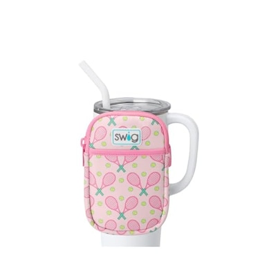 Swig Life Mega Mug Pouch Water Bottle Bag with Adjustable Strap Water Bottle Fanny Pack with Zippered Phone Pocket Tumbler Accessories Love All