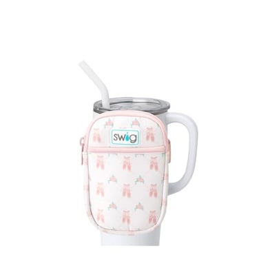 Swig Life Mega Mug Pouch Water Bottle Bag with Adjustable Strap Water Bottle Fanny Pack with Zippered Phone Pocket Tumbler Accessories On Pointe