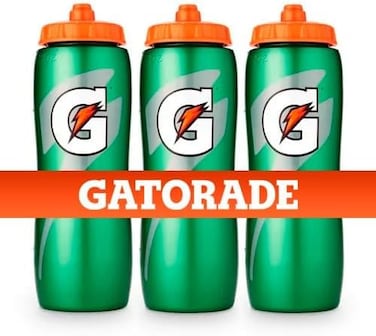Gatorade 32 Ounce Contour Style Squeeze Water Bottle 3 Pack by