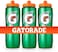 Gatorade 32 Ounce Contour Style Squeeze Water Bottle 3 Pack by