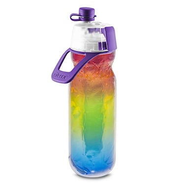 O2COOL Mist N Sip Misting Water Bottle 2in1 Mist And Sip Function With No Leak Pull Top Spout Reusable Sports Water Bottle 20 oz Pride