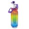 O2COOL Mist N Sip Misting Water Bottle 2in1 Mist And Sip Function With No Leak Pull Top Spout Reusable Sports Water Bottle 20 oz Pride