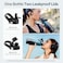 BUZIO Insulated Water Bottle with Straw Lid and Flex Cap 24 oz Modern Double Vacuum Stainless Steel Water Flask Cold for 48 Hrs Hot for 24 Hrs Simple Thermo Canteen Mug Indigo Black