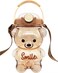 Dreamfocus Bear Water Bottles Bear Cup with Straw Cute Charms and Strap for School Gifts