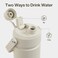ENCOOL Insulated Water Bottle with Straw Stainless Steel Water Bottle LeakProof BPAFree Double Wall Vacuum Keeps Cold for 24 Hours for Sports Travel School 26 oz Cream Moon