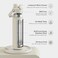 ENCOOL Insulated Water Bottle with Straw Stainless Steel Water Bottle LeakProof BPAFree Double Wall Vacuum Keeps Cold for 24 Hours for Sports Travel School 26 oz Cream Moon