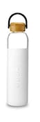 Soma by Full Circle 25oz Glass Water Bottle with Silicone Sleeve BPAFree LeakProof EcoFriendly Sustainable White