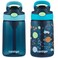 Contigo Kids Water Bottle with Redesigned AUTOSPOUT Straw 14oz 2 Pack Blueberry and Blue Raspberry Blueberry and Blue Raspberry with Cosmos