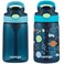 Contigo Kids Water Bottle with Redesigned AUTOSPOUT Straw 14oz 2 Pack Blueberry and Blue Raspberry Blueberry and Blue Raspberry with Cosmos