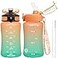 OLDLEY Kids Water Bottle for School 12 oz 2 lids BPAFree Reusable Leakproof Durable Tritan Plastic Water Bottles with Straw Chug Lids Antidust Spout Cover Sunflower