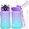 OLDLEY Kids Water Bottle for School 12 oz 2 lids BPAFree Reusable Leakproof Durable Tritan Plastic Water Bottles with Straw Chug Lids Antidust Spout Cover Macaroon