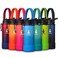 Farsea Insulated Water Bottle With Paracord Handle Protective Silicone Boot and 2 Lids Straw Lid Spout Lid Stainless Steel Water Bottle Wide Mouth Double Wall SweatProof BPAFree 18 oz