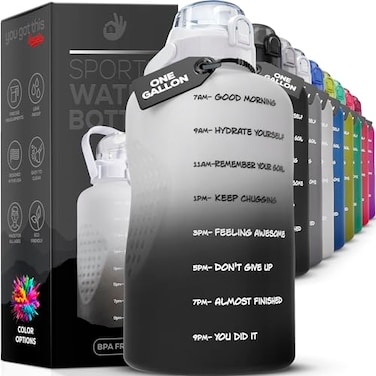 YOU GOT THIS LIVING Motivational Water Bottle with Straw HandleOne Gallon Water Bottle 128 oz38LReusable Water Jug Achieve AllDay Hydration SpillProof BPA FREE