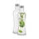 JoyJolt Glass Water Bottles 2pc Set 32 oz1 Liter Clear Glass with Stainless Steel Lids Leakproof Ideal for Juicing or Iced Tea