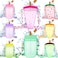 Patelai 8 Pcs Cute Water Bottles with Straw Kawaii Watermelon Ice Cream Cups Leak Proof Drinking Bottles with Adjustable Shoulder Strap for Sports Travel CampingClassic Style