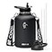 Coolflask 64oz Insulated Water Bottle with Strap Half Gallon Large Water Jug with Straw Spout Lids Double Wall Stainless Steel Metal Flask Keep Cold 48h Hot 24h Leak ProofNonBPA Magic Black