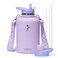 Coolflask Half Gallon Water Bottle with Strap 64oz Insulated Water Jug Stainless Steel with Straw Spout Lids Metal Large Water Flask Keep Cold 48h Hot 24h Leak Proof NonBPA Lavender