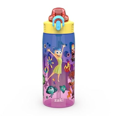 Zak Designs Disney and Pixar Inside Out 2 Sage Water Bottle For School or Travel 25oz Durable Plastic Water Bottle With Straw Handle and LeakProof PopUp Spout Cover Emotions