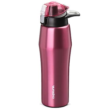 Cupture Action Water Bottle Flip Top with Handle 22oz Stainless Steel VacuumInsulated Pink