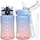 OLDLEY Kids Water Bottle for School 12 oz 2 lids BPAFree Reusable Leakproof Durable Tritan Plastic Water Bottles with Straw Chug Lids Antidust Spout Cover Dreamland
