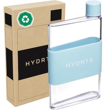 Hydrte Clear Water Bottle 118 oz Professional Cute Water Bottle for Travel Slim Lightweight BPAFree for Travel Everyday Hydration Pastel Blue
