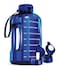 AQUAFIT 128 oz Water Bottle with Time Marker Straw Chug Lid BPA Free 1 Gallon Gym Water Bottle with Handle Big Gallon Jug Blue 128 Ounces