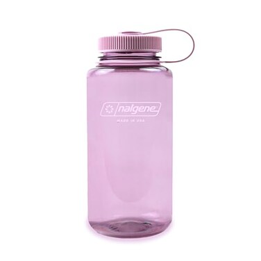 Nalgene 32 oz Wide Mouth Water Bottle BPAFree Durable Leak Proof Lightweight Bottle for Hiking Gym Work Travel Cherry Blossom