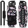 Newfad 32 oz Water Bottle with Straw and Sleeve Motivational Water Bottle with Time Marker and Adjustable Shoulder Strap BPA Free Leakproof Sport Water Jug for Hiking Gym