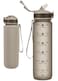 Newfad Water Bottle with Straw Motivational 32 oz Water Bottles with Time Marker No Sweat Sleeve BPA Free Leak Proof Gym Bottle with Times to Drink