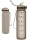 Newfad Water Bottle with Straw Motivational 32 oz Water Bottles with Time Marker No Sweat Sleeve BPA Free Leak Proof Gym Bottle with Times to Drink