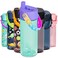 Elemental Water Bottles for Kids Splash Kids Water Bottle for School with Popit Handle BPA Free Tritan Plastic Water Bottle with Straw Leak Proof when Spout is Closed Blue Tie Dye 18oz