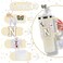 3tyto 15Pcs Cup Accessories Set for Stanley Cup 30oz 40oz Tumbler with Handle Including Silicone Straw Cover and Boot Spill Proof Stopper Stanley Charms Handle Charm Initials Sticker Letter N White