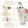 3tyto 15Pcs Cup Accessories Set for Stanley Cup 30oz 40oz Tumbler with Handle Including Silicone Straw Cover and Boot Spill Proof Stopper Stanley Charms Handle Charm Initials Sticker Letter N White