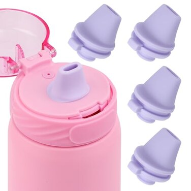 Gosknor 4pcs Bite Valve Replacement for Ello Cooper 2232oz Stainless Steel Water Bottle Water Bottle Mouthpiece BPA Free Silicone Cap Lid Spout for Ello Cooper 18223240oz Accessories PartsPurple