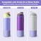 Alwenid 2PCS Silicone Water Bottle Boot for Owala 24 Oz AntiSlip Protective Sleeve Bottom Bumper Protector for FreeSip Twist and Flip Stainless Steel Water Bottles Purple